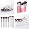 Makeup Brush Set With Artificial Fiber Bristles And Wooden Handles For Professional Artists