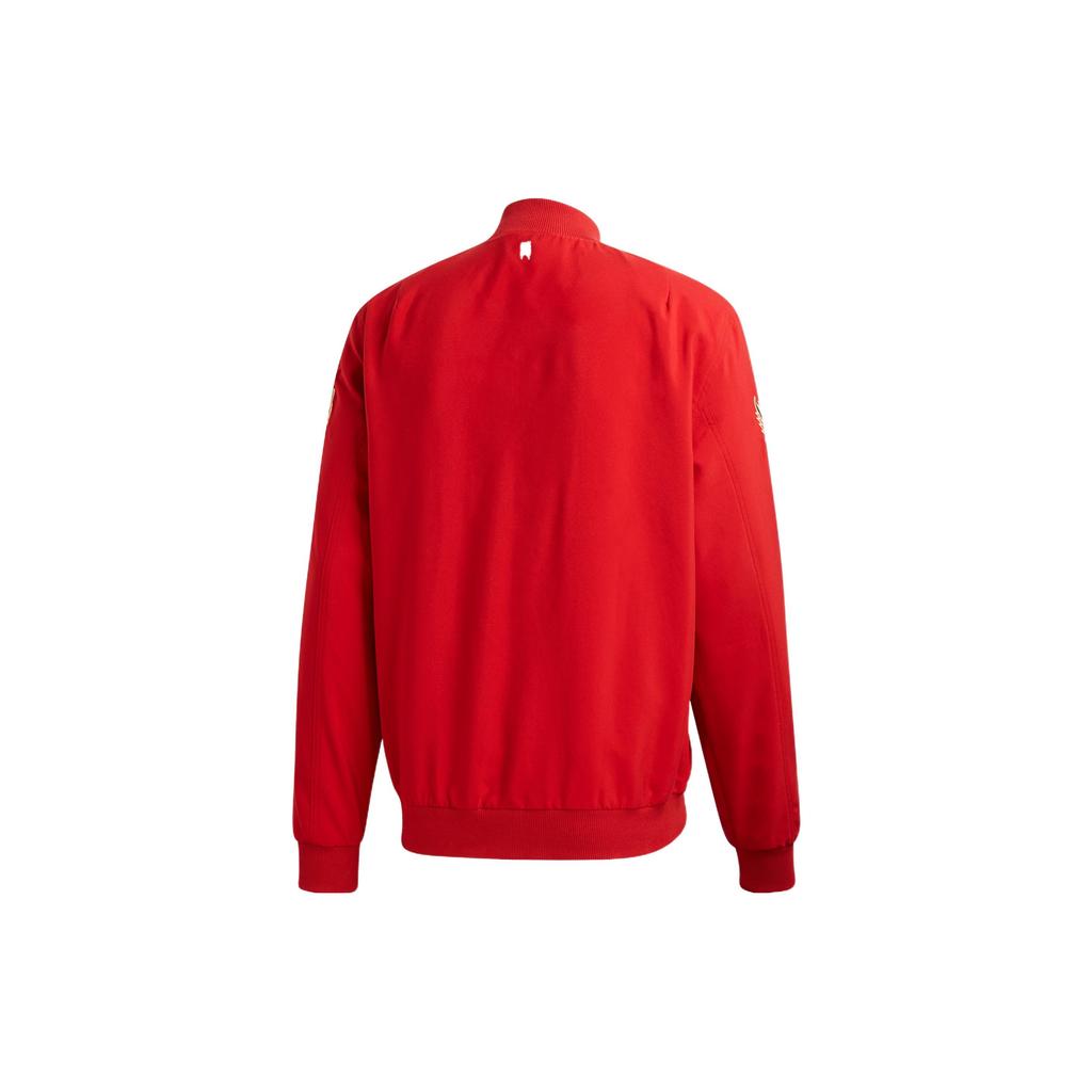 Adidas MUFC Jackets Men's Red Baseball Collar Moderate Other GD4386