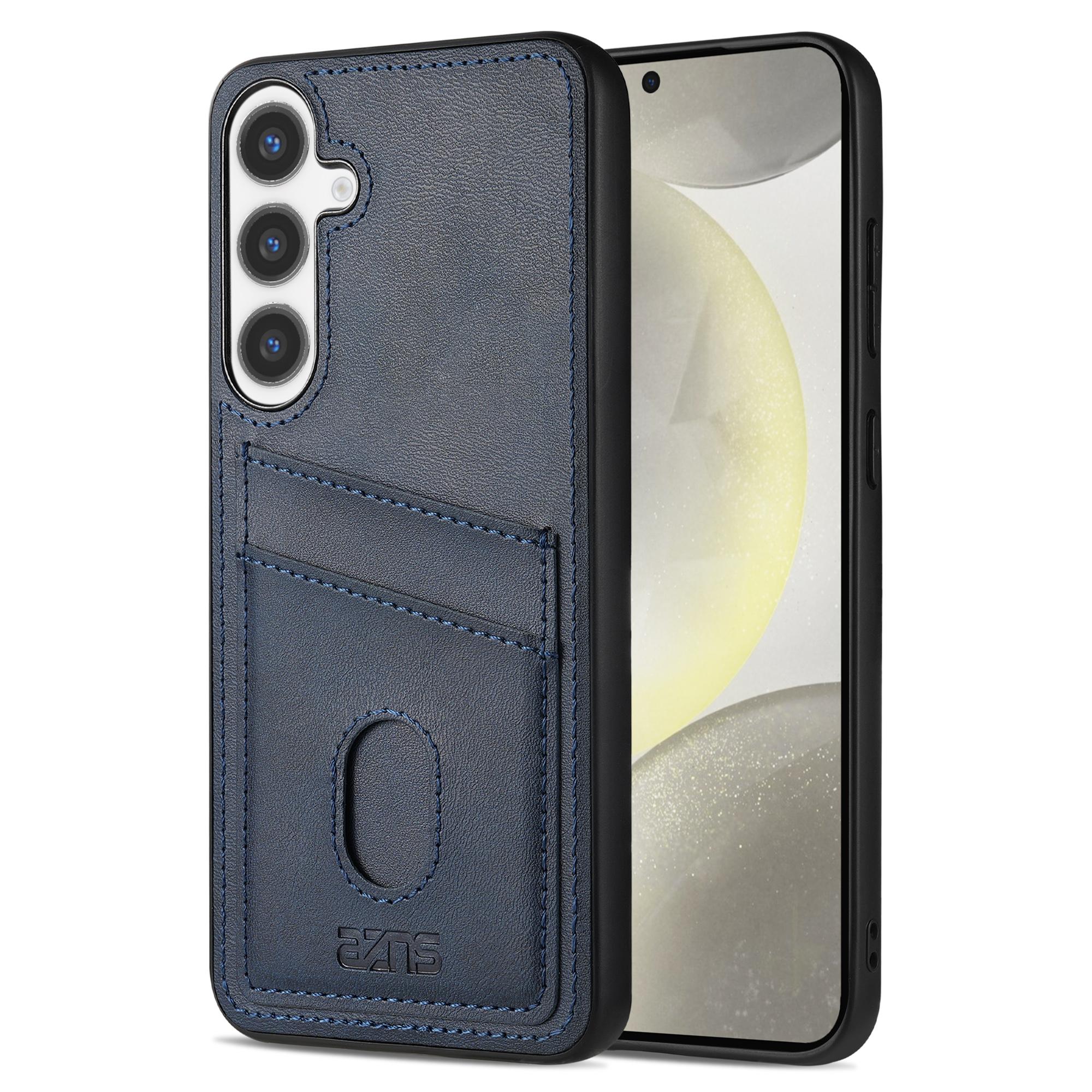 

AZNS K1 Series For Samsung Galaxy A56 5G Case Calf Texture Anti-Drop PU+TPU Phone Cover Blue