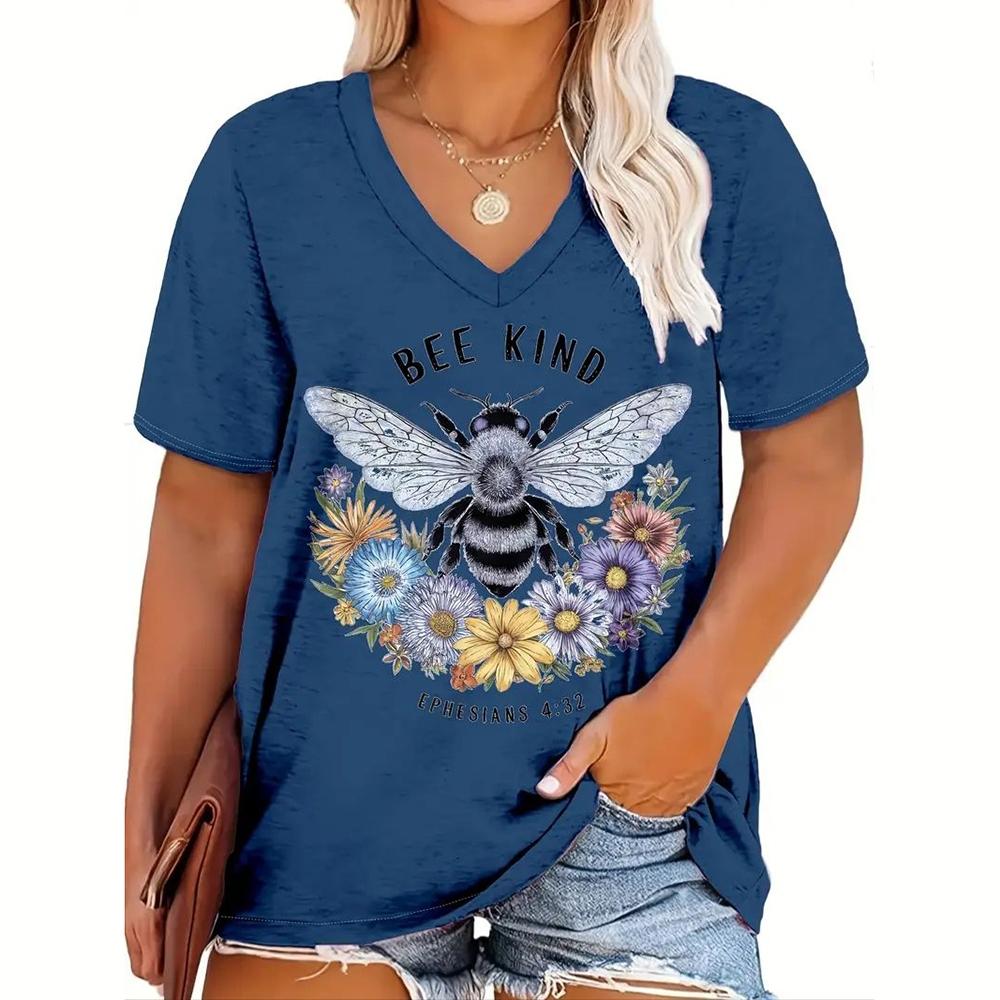 Dámská trička Kočky Tisk Ležérní Výstřih Krátký rukáv Volný Top Dámské Kreslené Oblečení Zvířata Móda Dívčí trička nadměrné velikosti