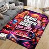 Grand Theft Auto2 Flannel Pattern Square Carpet,Area Rug,Carpet Rug for Living Room Bedroom Sofa Playroom Decor,Non-slip Floor Mat