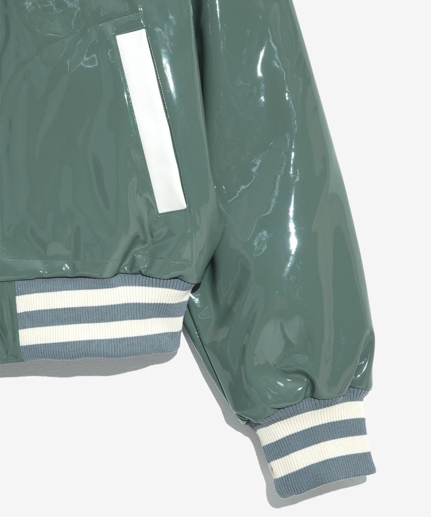 Birthdaysuit Patent Stadium Jacket (Sage)