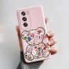 For OPPO Reno 12 Pro Case Cute Bear Cartoon Frog Back Cover Matte Silicone Soft Phone Case For OPPO Reno 12 Reno12 Pro 5G Fundas