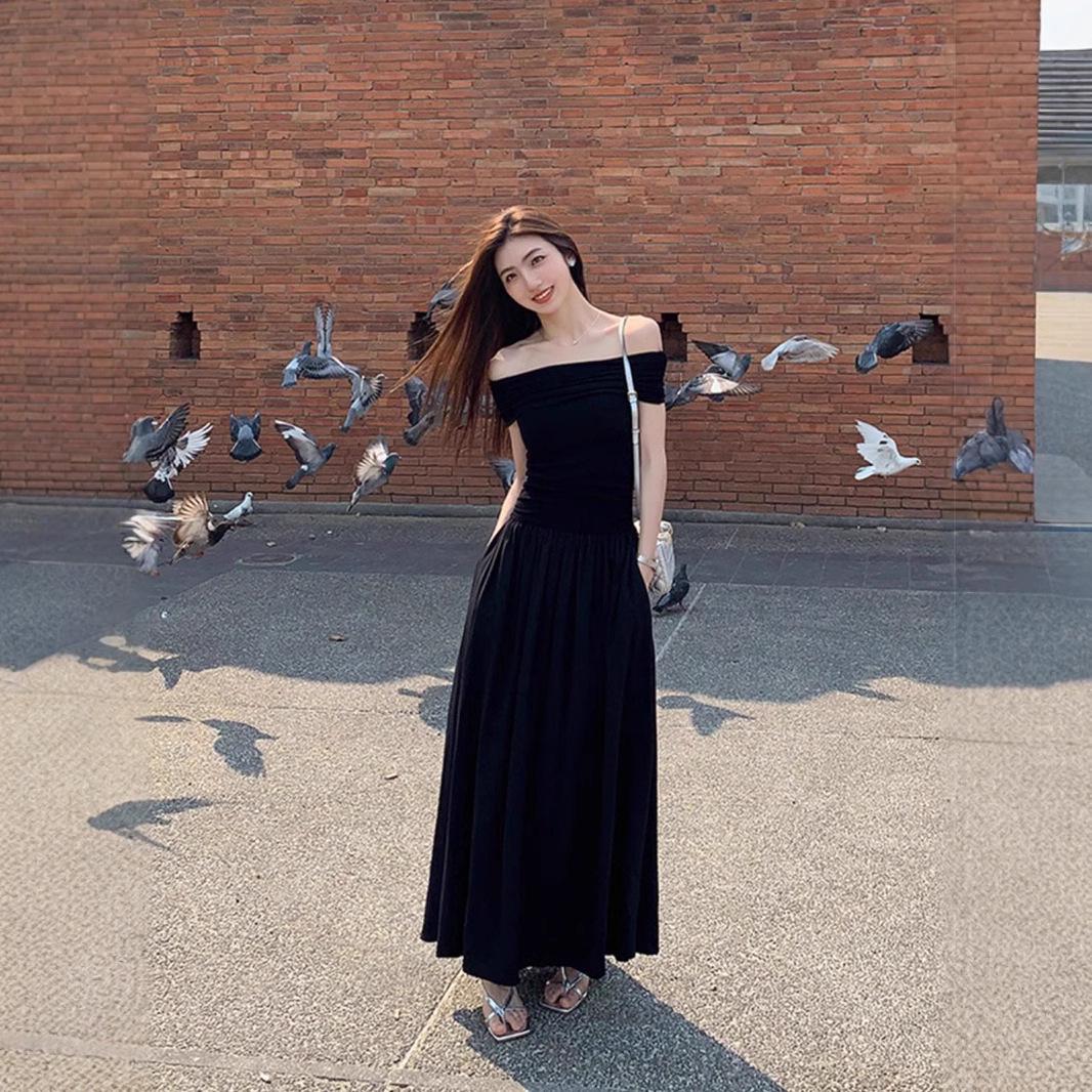 

Женское сексуальное черное платье без бретелек, подчеркивающее талию, длинное - Коллекция Лето 2024 Small чёрный