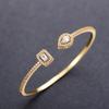 Supply Open Bracelet Trend Ins Yellow Zircon Bracelet  Simple Hand Jewelry