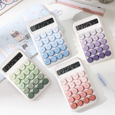 Retro Mechanical Calculator 10-Digit LED Display Calculator with Tilt Screen Tactile Keyboard Student Calculator for Office School