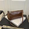 2025 New Niche Design Bag Retro Underarm Bag Method Stick Bag Crocodile Pattern Handbag Celebrity Hand Bag