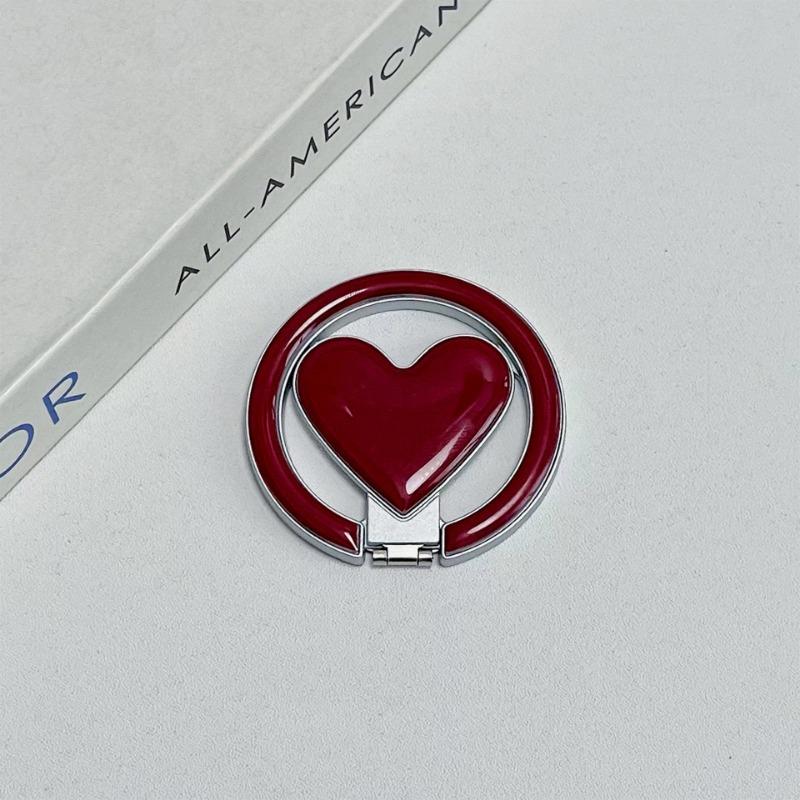 Macaron Ins Style Heart Shape Magnetic Foldable Metal Universal Magsafe Phone Stand