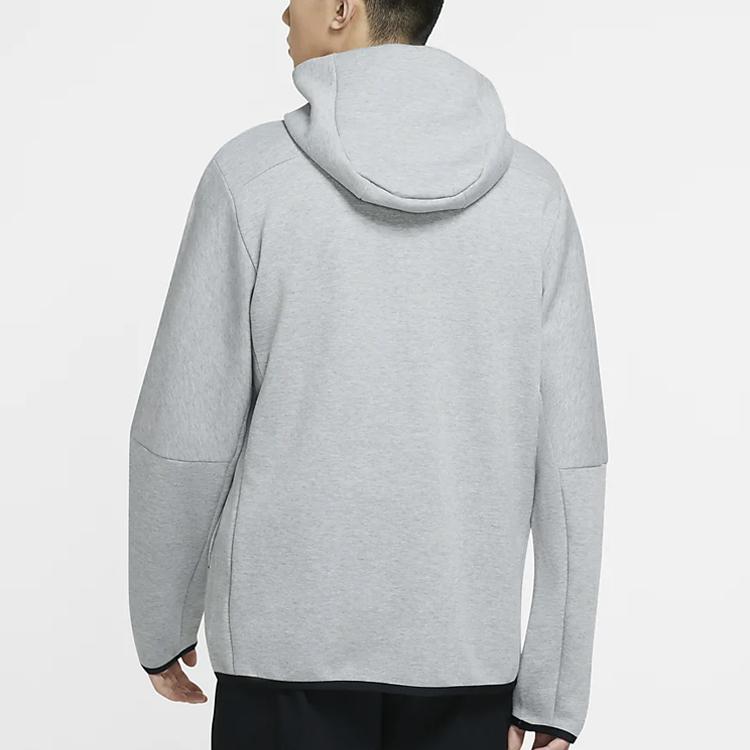 Nike Sportswear Tech Fleece Full-Zip Hoodie (Asia Sizing) Dark Grey Heather Men Streetwear CU4490-063