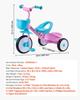 Toddler Tricycle for 2-5 Year Old, Kids Trike with Adjustable Seat, Storage Basket, Carbon Steel Frame, Handlebar Grips for Outdoor Play, Tricycle for