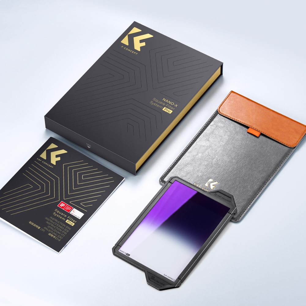 CONCEPT Half ND Square GND16 Soft Brightness Optical Nano Protective Case Drop Official K&F Filter, Type, Gradient, Adjustment, GND1.2 Glass, 36-Layer