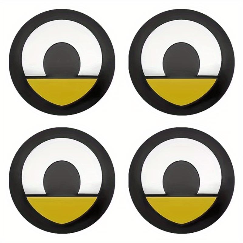 4pcs 56mm Car Wheel Center Hub Caps Rim Cover Emblem Stickers жёлтый