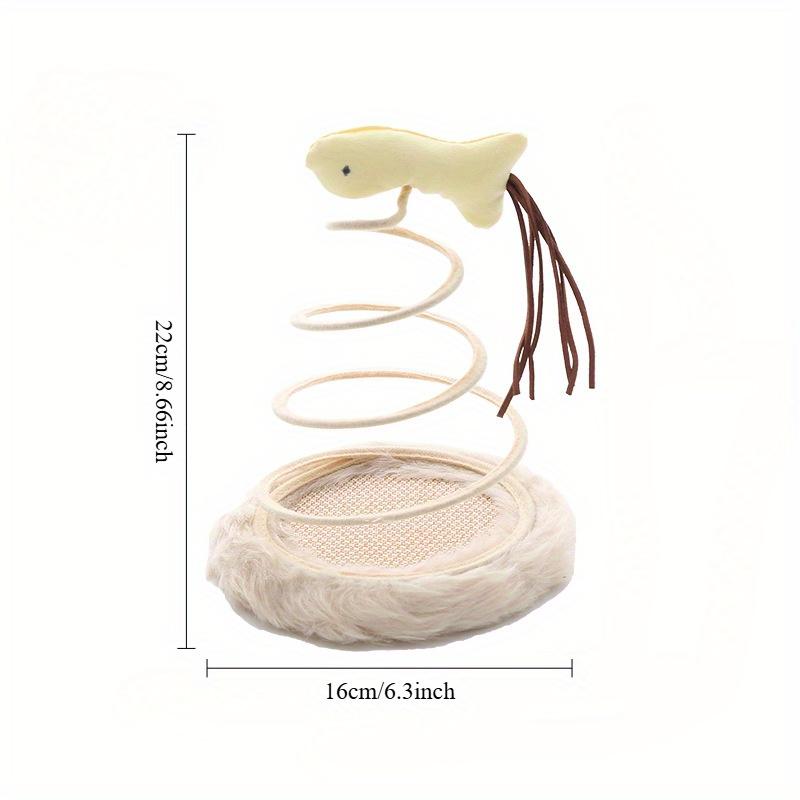 

Cat Interactive Plush Play Plate, Spring Plate Cat Toy, Spiral Wire Spring Linen Disc, Cat Toys Interactive, Cat Toys