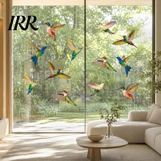 Outdoor Window Decal Bird Stickers, Anti-Collision Strike Prevention Decal, Static Cling Glass Protection Sticker Film for Windows Doors, UV