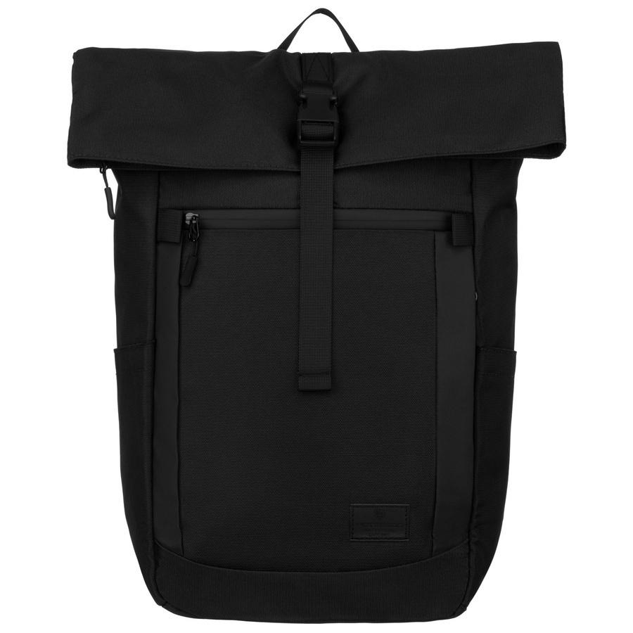 Schwarzer Sportrucksack im Roll-Top-Stil mit verstellbaren Trägern - Peterson