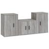 3 Piece TV Cabinet Set Grey Sonoma Particleboard