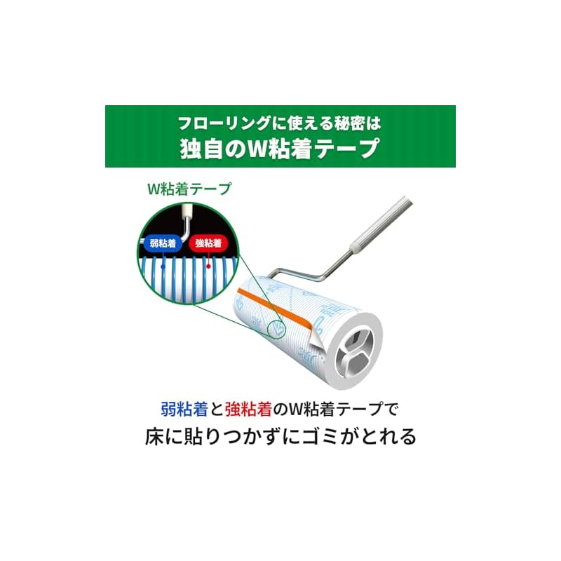 Nitoms Corocoro Replacement Tape, Floor Clean SC, 45 turns, 3 rolls. Easy to cut, suitable for flooring, carpets, tatami mats, pet hair, dust mites,
