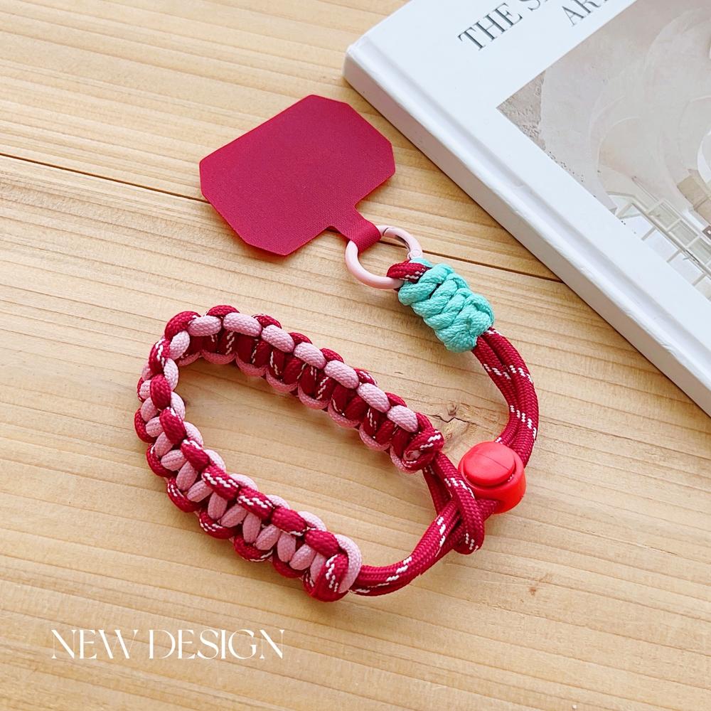 Korea INS Handwoven Adjustable Mobile Phone Universal Lanyard Wrist Strap Outdoor Sports Convenient Safety Anti-drop Rope Women