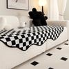 Checkerboard Sofa Mat, Universal for All Seasons, Irregular Straight Sofa Mat for Living Room, Non Slip Sofa Mat for Bedroom Living Room