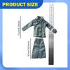 1/6 Scale Figure Coat with MIDI Skirt Dress up Retro Cosplay Outfit Uniforms Suit Costume for 12in