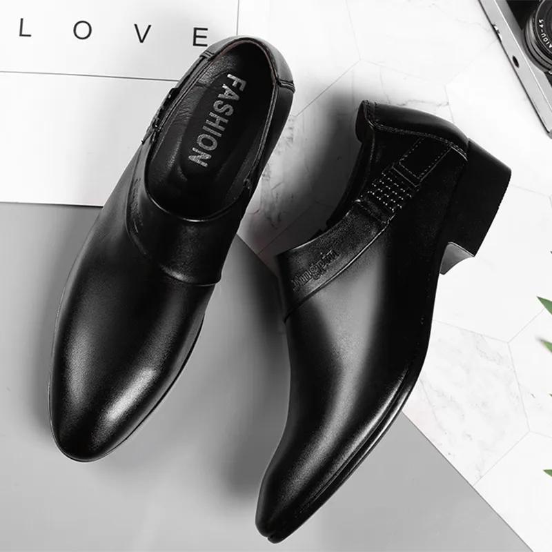 Menn PU-skinnsko Formell kjole Sko for menn Plus Size Fest Bryllup Kontor Arbeidssko Slip on Business Casual Oxfords