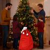 Christmas Santa Sack 27.6x19.7 Inch Christmas Treat Drawstring Storage Pouch Reusable Holiday Candy Bag for Party Favors
