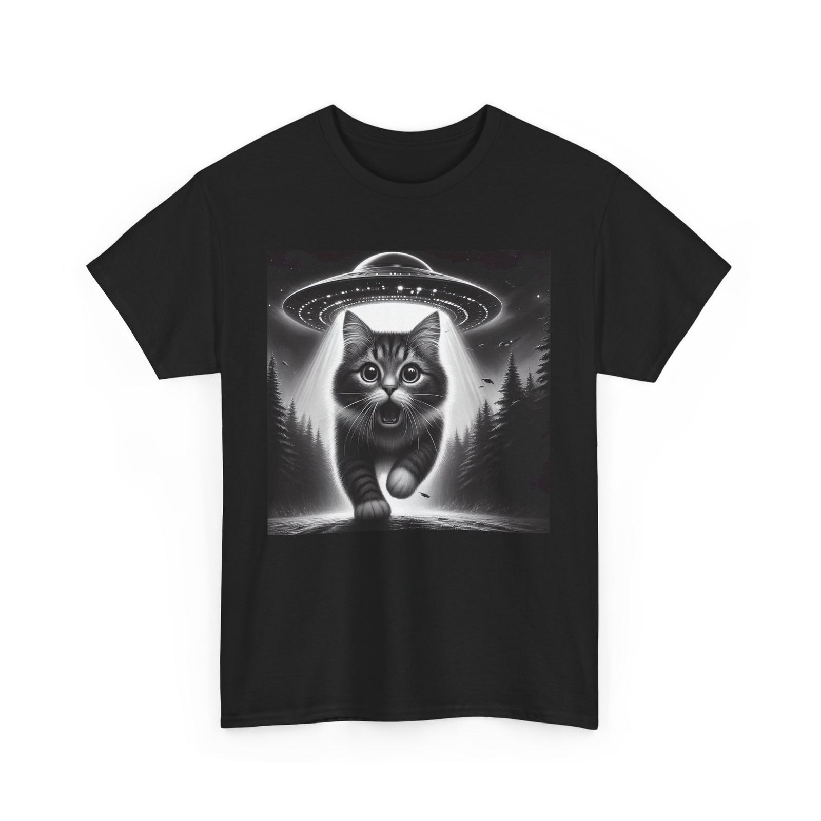 Футболка «Похищение кота» | Футболка «Исследование НЛО» | Инопланетная футболка для любителей галактики 3XL