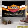 Custom Name AS Roma Football Club Emblem Tapestry Room Decoration Wall Hanging for Living Room Bedroom, dormitory, Birthday and Christmas gifts