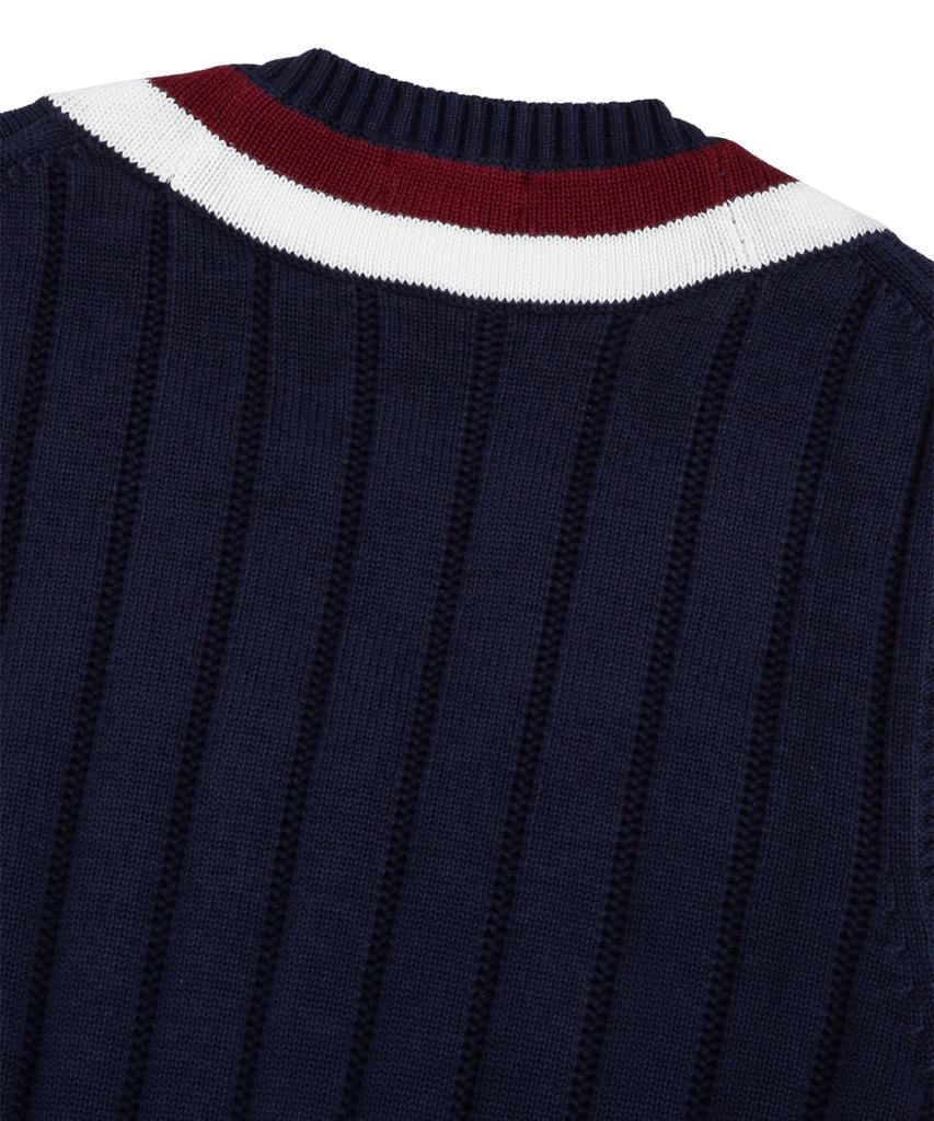 Brooks Brothers Tennis V-Neck Vest (Navy) (Bbwvmf8475Qes)