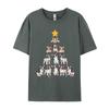 French Bulldog Christmas Tree French T Shirt Tops Shirts Prevailing Cotton Unique Style Unisexs Grahpic Tee Shirt