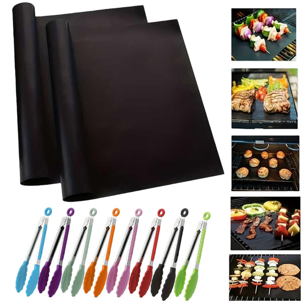 2 Pack of Heavy Duty Non-Stick Oven Liners: BPA and PFOA Free, Great for Electric Ovens, Gas Stoves, Microwaves, Charcoal and Gas Grills
