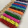 Miu family bag hanging cross-border explosive pure hand-woven pendant colorful fashionable unique shape braided rope car keychain