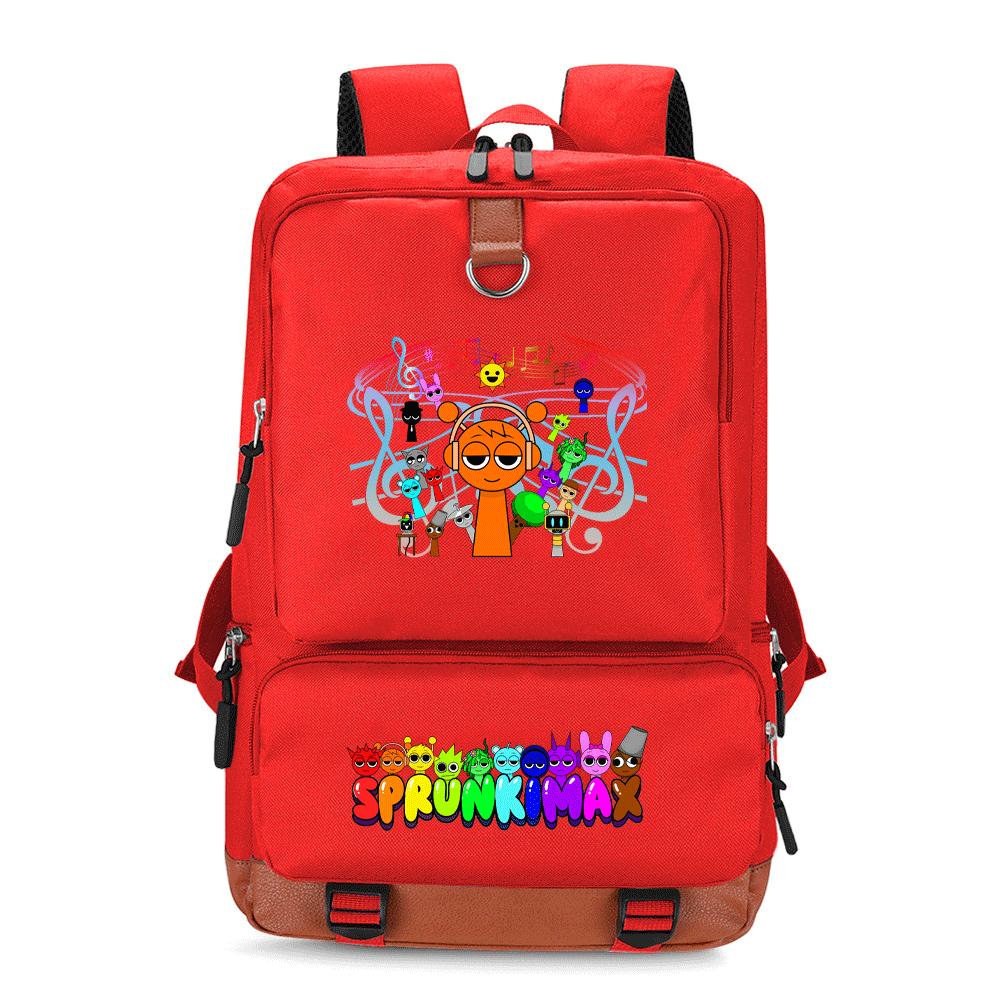 Srunki Backpack Multifunctional Large Capacity Business Backpack Lightweight Burden Reduction Primary and Secondary School Student Bag