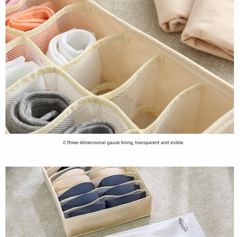 High-Elastic Foldable Mesh Underwear & Socks Organizer