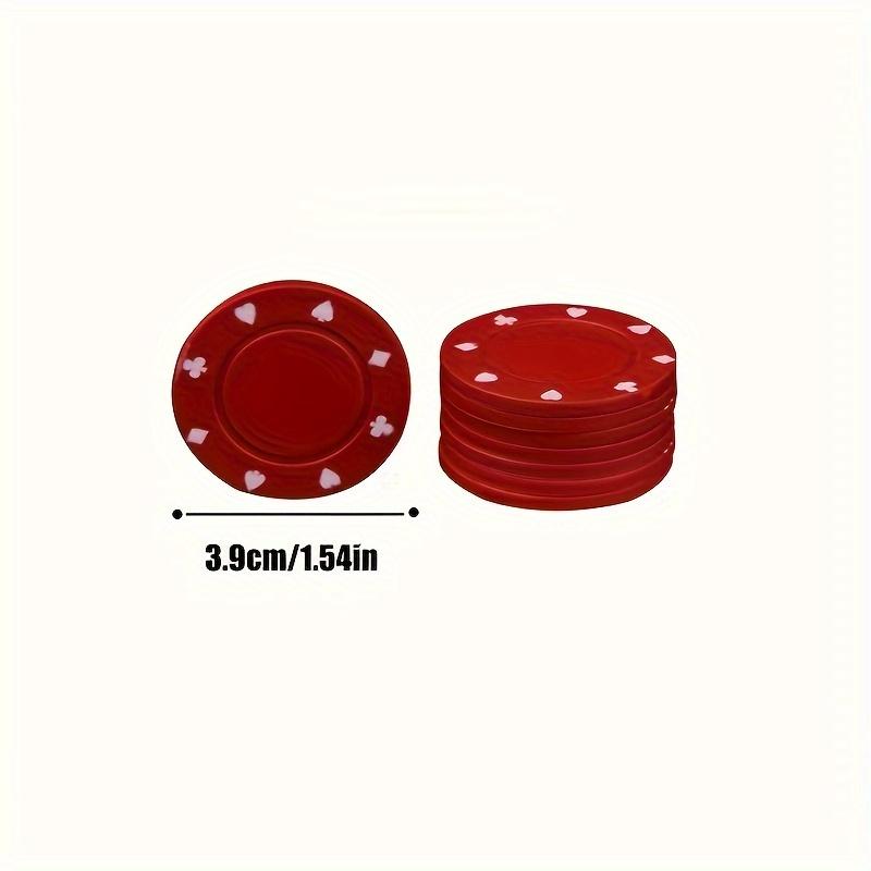 Game Counting Props Set, 80 Pieces Game Counting Props Set with Numerical Values,  Red Round Game Props Set, Board Game Accessories