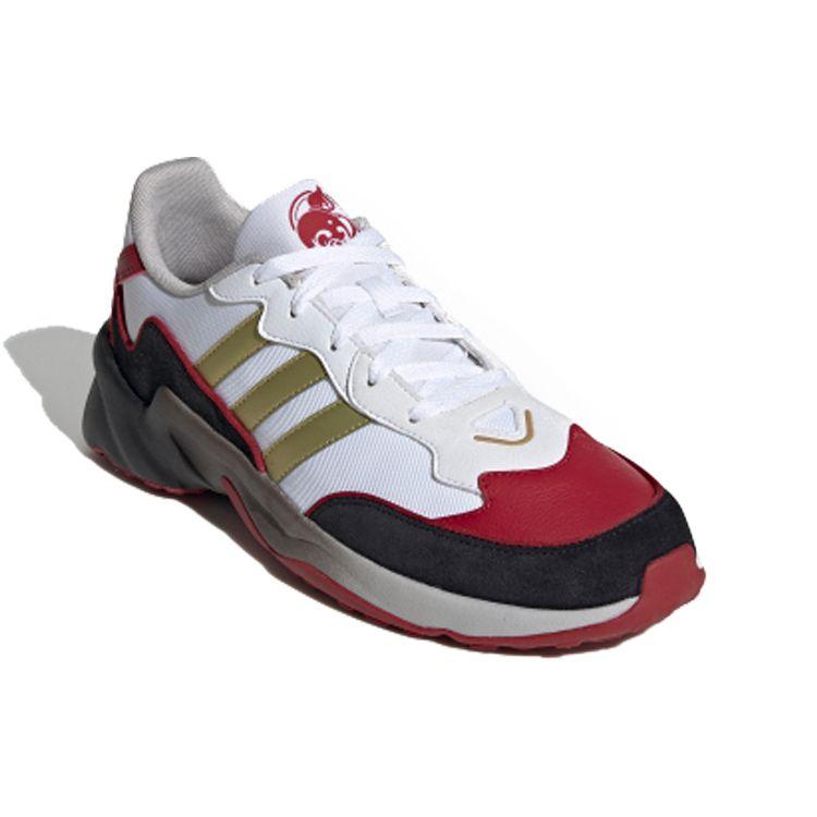 Adidas Neo 20-20 Retro Splicing Sports Non-Slip Wear-Resistant Low-Top Marathon Running Shoes Men Sneaker White Red Black FV6103