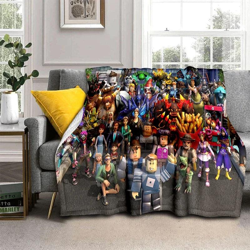 2025 New Style R-Robloxs Cartoon Game Gamer Soft Blankets,Keep Warm Throw Blanket Comfortable Blanket for Beds Sofa Home Bedroom
