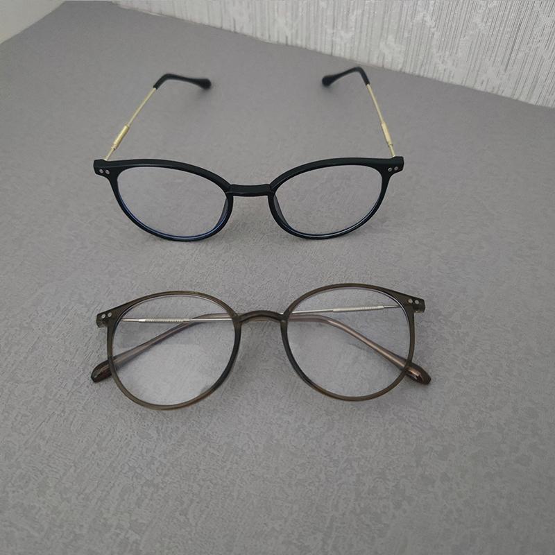 2 Pairs Per Set Basic Classic Anti Blue Light Blocking Glasses Vintage Men Women Office Outdoor Female Accessory Eyewear