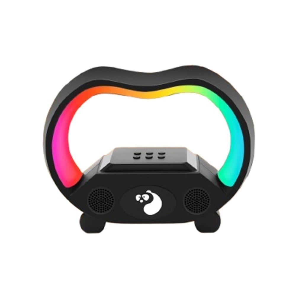 

Fast Charging Station Multifunction Wireless Charger Smart Lamp Night Light and Clock Bedroom чёрный