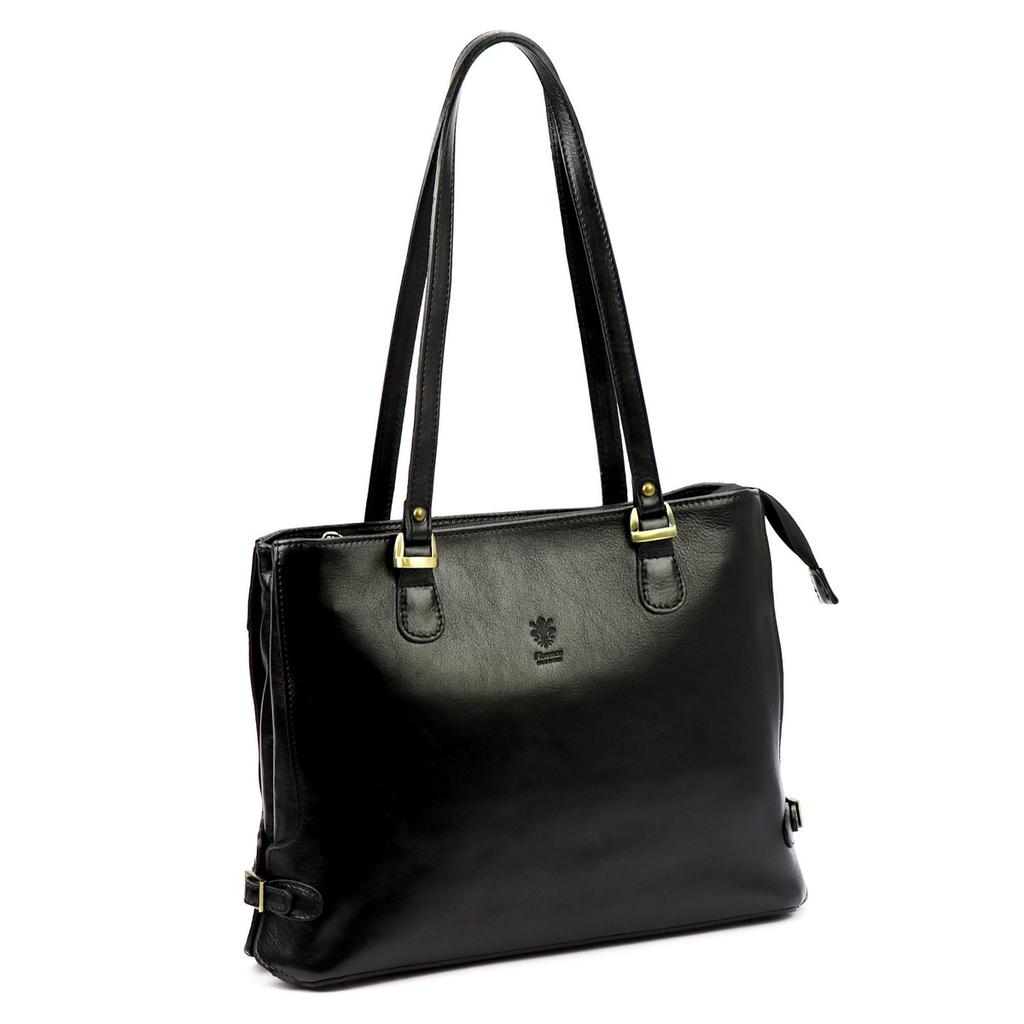 Skórzana elegancka shopperbag na ramię Florence