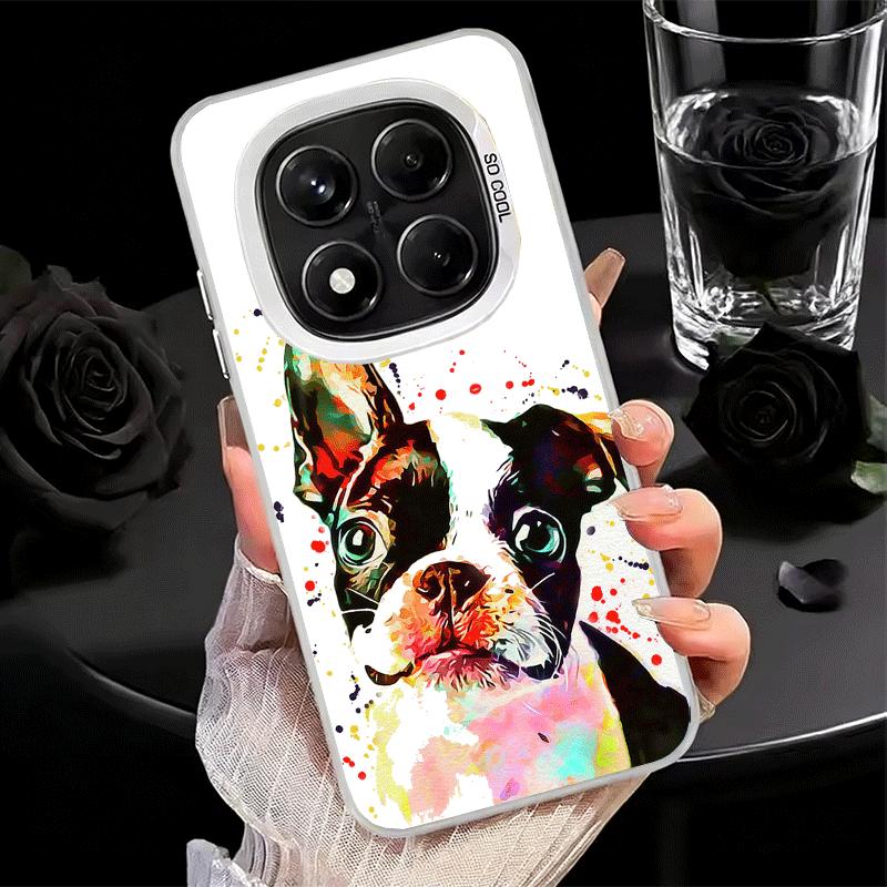 French Bulldog Dog Pug Design Soft Phone Case for Xiaomi Redmi Note 13 14 15 Pro Plus 12S 12 11S 11 11T 10S 10 Shockproof Cover