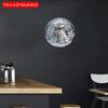 2D Flat 20*20cm1pc Cute White Furry Dog Design Round Wooden Wall Decorative Plate, Perfect for Club&Cafe&Room&Bedroom&Garden&Bathroom Decor, No Need