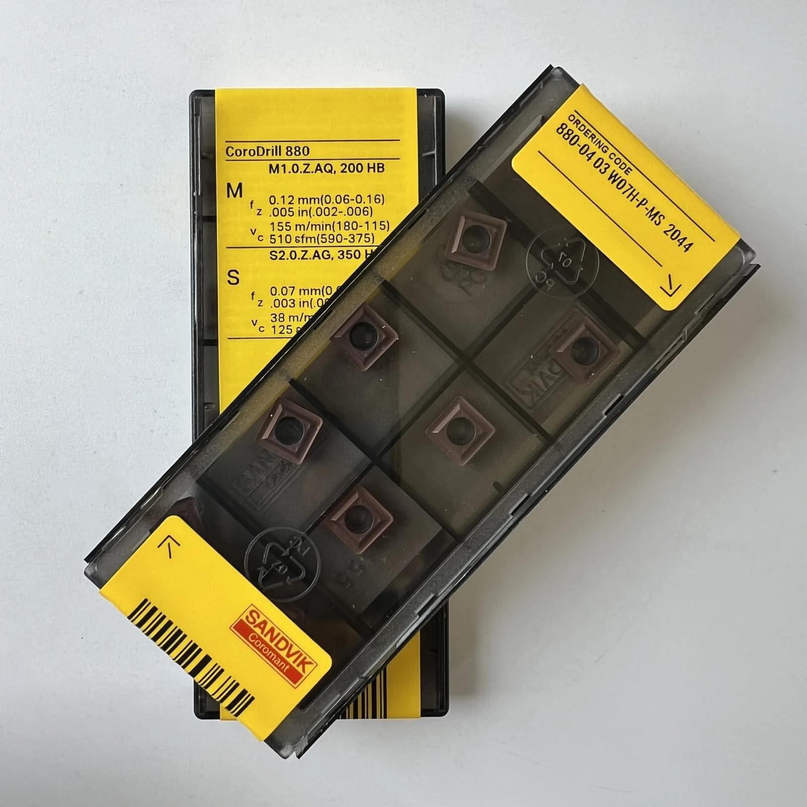 

Original Sandvik / 880-0403W07H-P-MS 2044 /CNC lathe carbide blade tool 10 Pcs