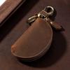 Crazy Horse Leather Car Key Pouch Genuine Leather Key Holder  for Secure Keys Storage