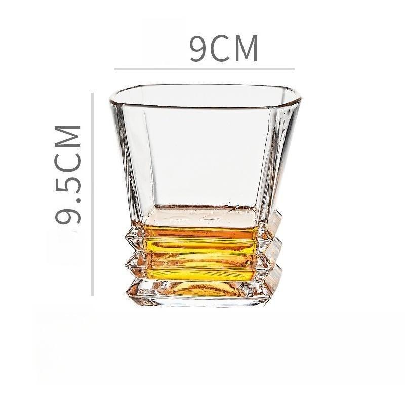 330ml/320ml Twisted Glass Cup Luxury Whiskey Glass Beer Glass Irregular Thickened Glass Water Glass Beer Cup Party Wine Glasses 1pcs