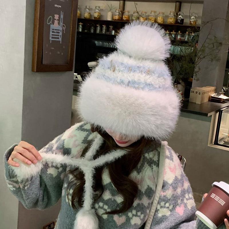 New Lei Feng hat autumn and winter women's travel thickened hat warm bag head ear protection hat cold snow hat