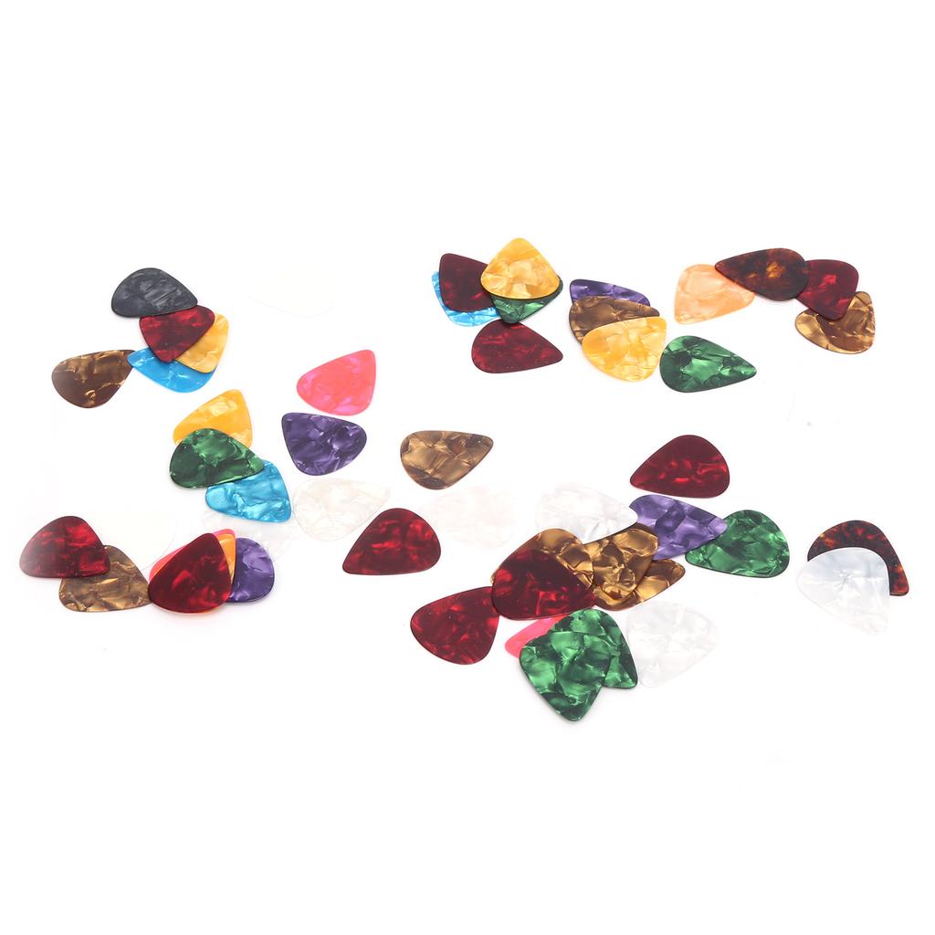 Guitar Pick Celluloid Portable UltraThin Light Performance Accessories for Teenager(50Pcs )