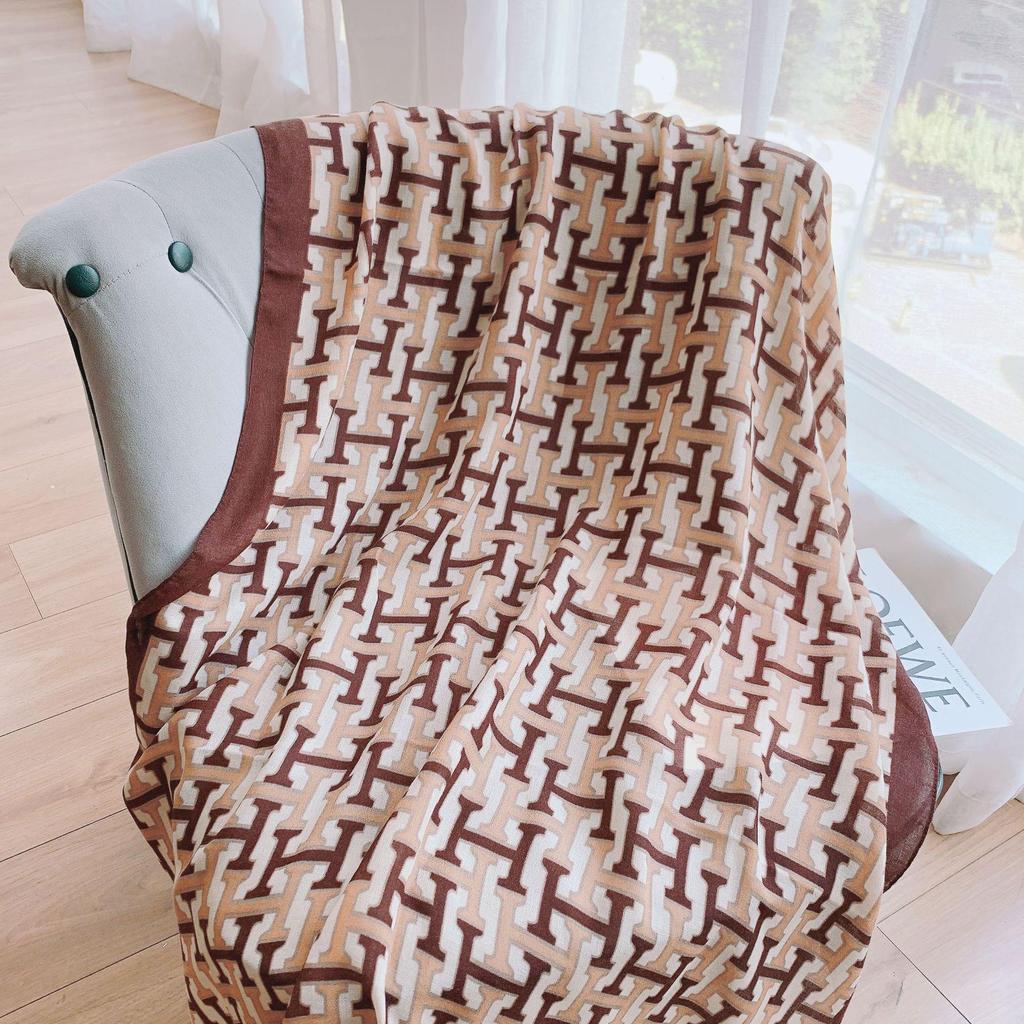 Korean Style Color-Matched Cotton & Linen Scarf for Women - Autumn/Winter Shawl & Lightweight Beach Towel