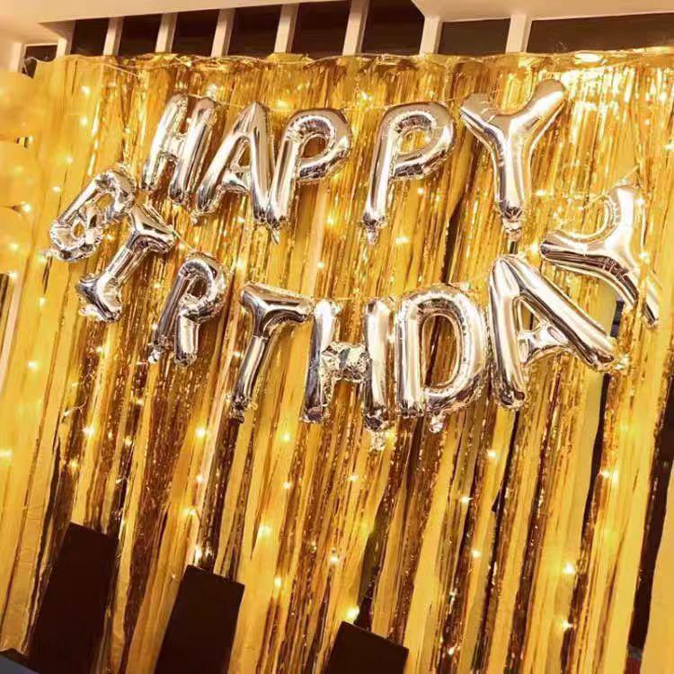 Happy Birthday Aluminum Balloon Letter Decorations