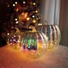 Party Decoration Essential Glass Pumpkin Light Battery Operated LED Lantern Fall Lighted Festive Accessory Centerpiece for Halloween Thanksgiving